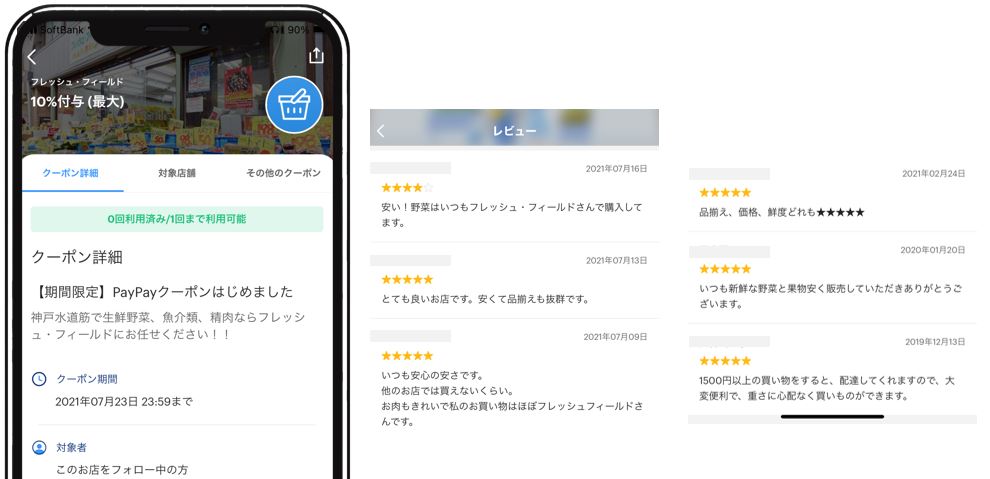 口コミとクーポン"